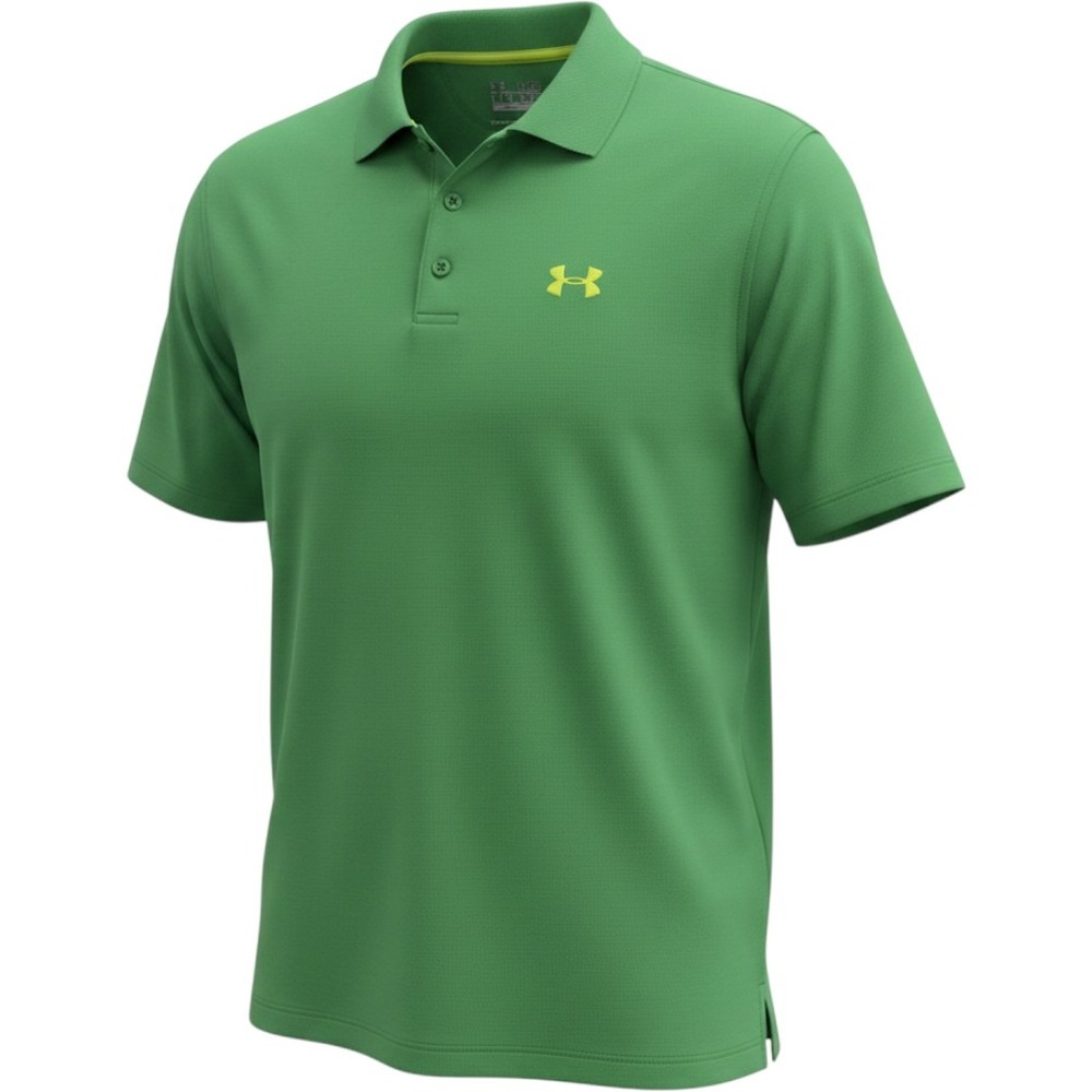 Under Armour Men's Heat gear Loose Fit Short Sleeve Polo Shirt Green XL